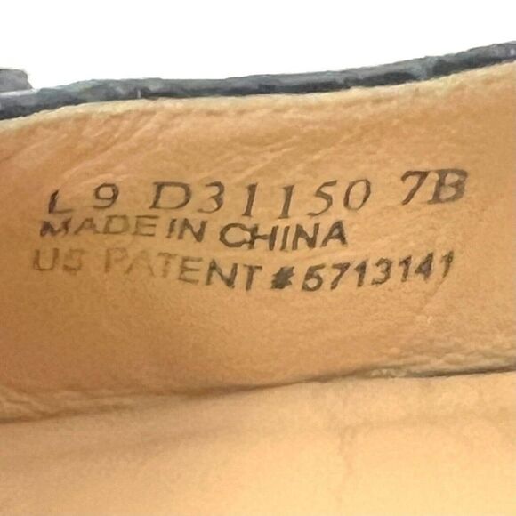 Cole Haan Women 7B Purple Snake Skin Print Leather Sling Back Heel Peep Toe Shoe - Picture 10 of 12